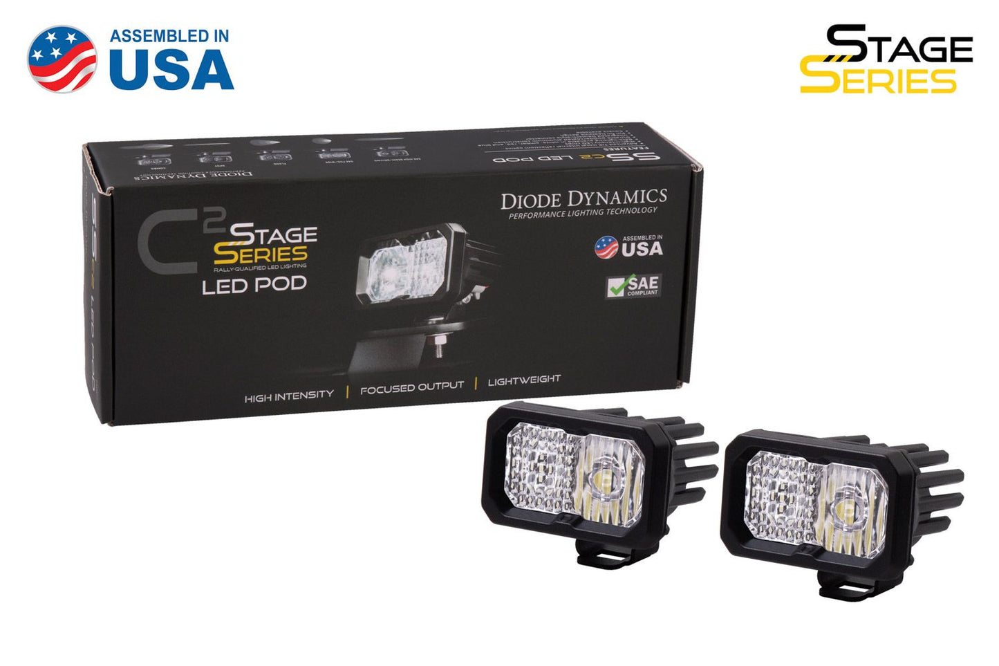 SSC2 White Pro Standard LED Pod (pair)