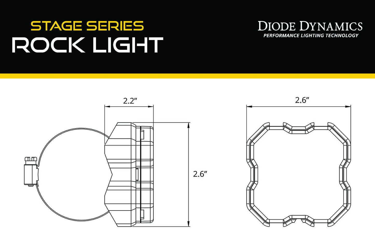 Stage Series Rock Light Roll Bar Mount (one)