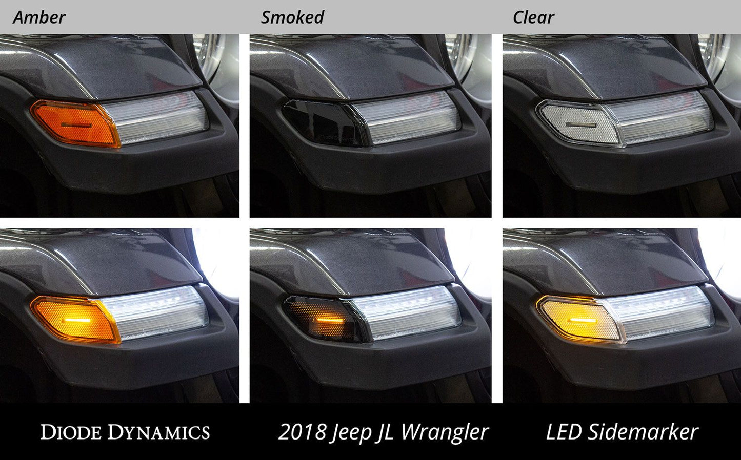Sidemarkers for 2018-2025 Jeep JL Wrangler/Gladiator (set)