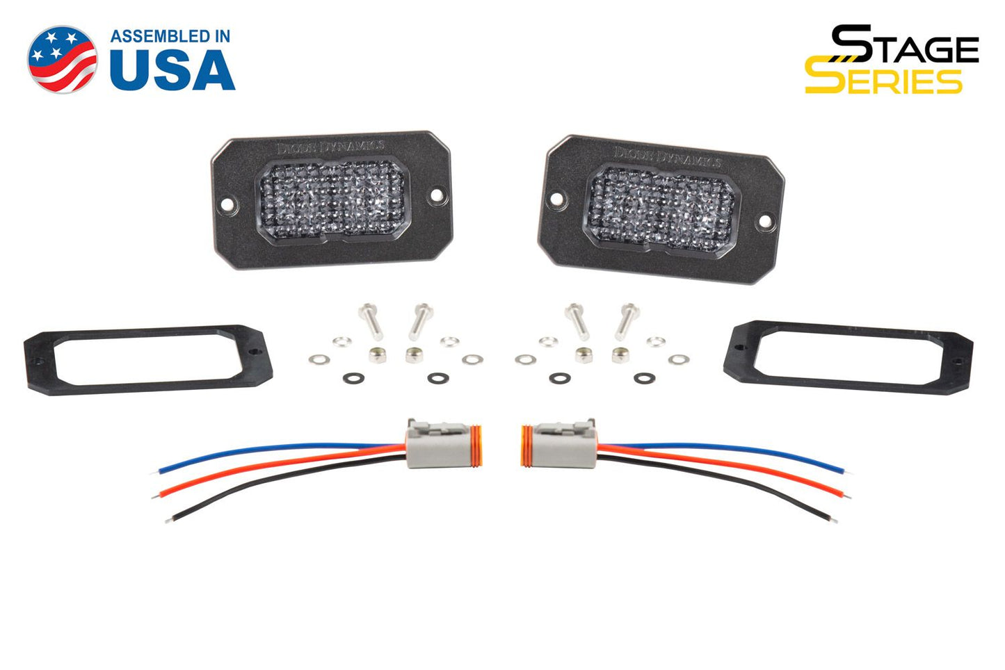 SSC2 SAE White Sport Flush Mount LED Pod (pair)
