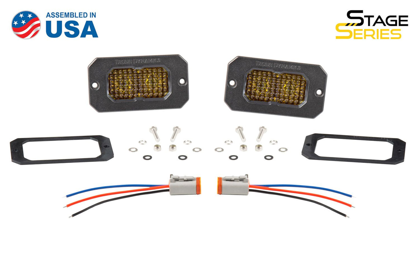 SSC2 Yellow Sport Flush Mount LED Pod (pair)