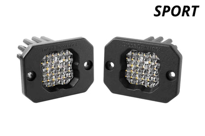 SSC1 White Sport Flush Mount LED Pod (pair)