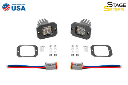 SSC1 White Sport Flush Mount LED Pod (pair)
