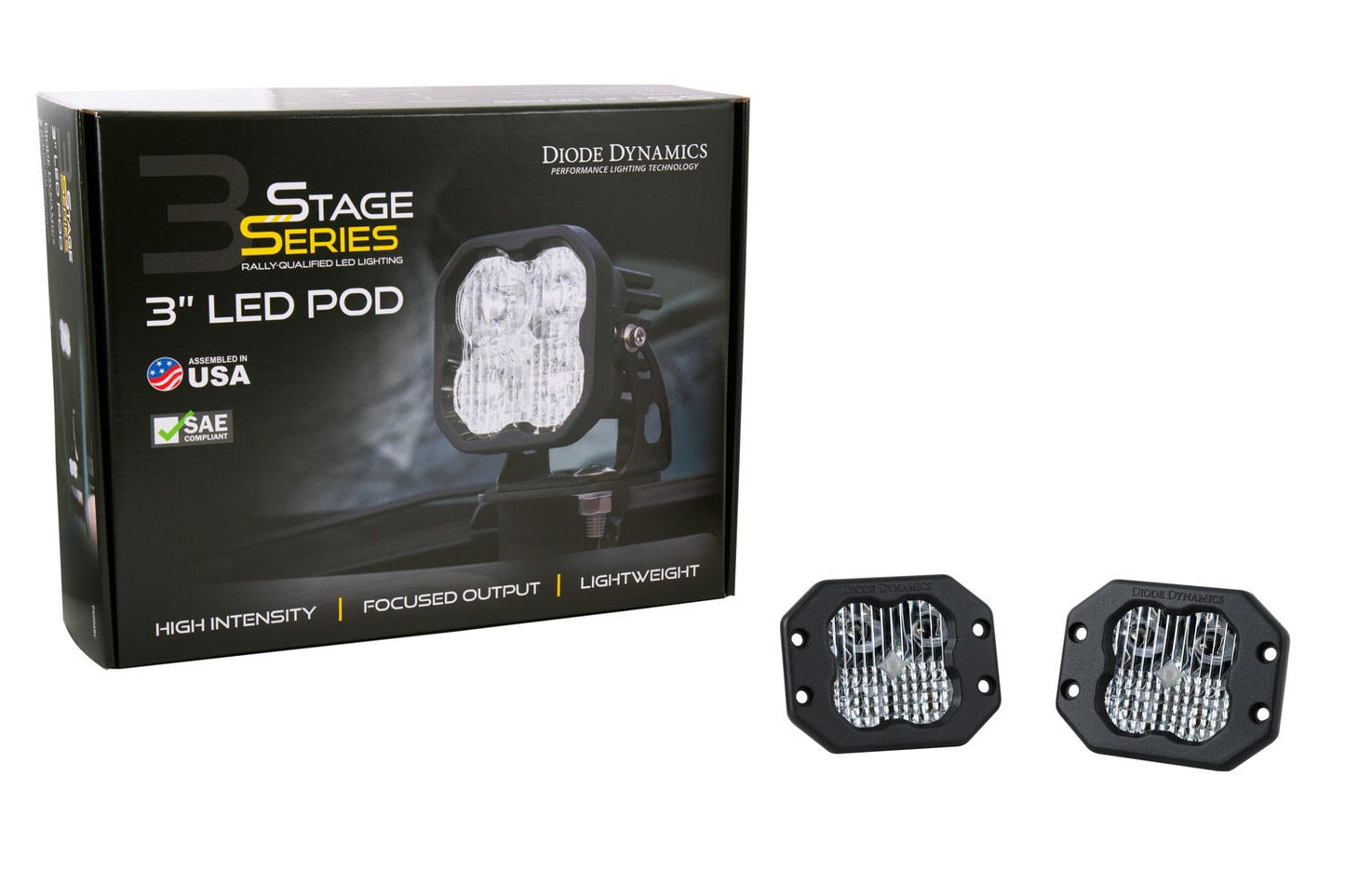 SS3 White Pro Flush Mount LED Pod (pair)