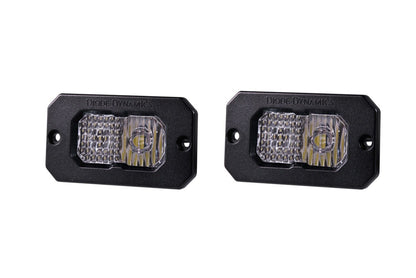 SSC2 SAE White Sport Flush Mount LED Pod (pair)