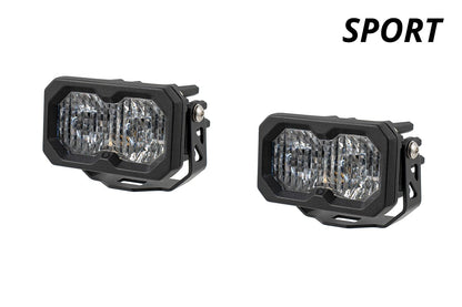 C2 2.0 SAE/DOT White Sport LED Pod (pair)