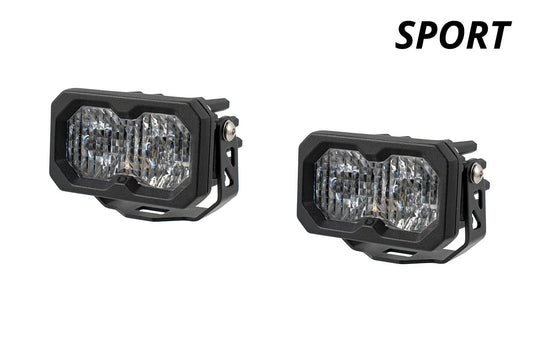 C2 2.0 SAE/DOT White Sport LED Pod (pair)