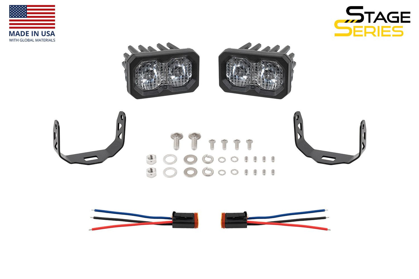 C2 2.0 SAE/DOT White Sport LED Pod (pair)