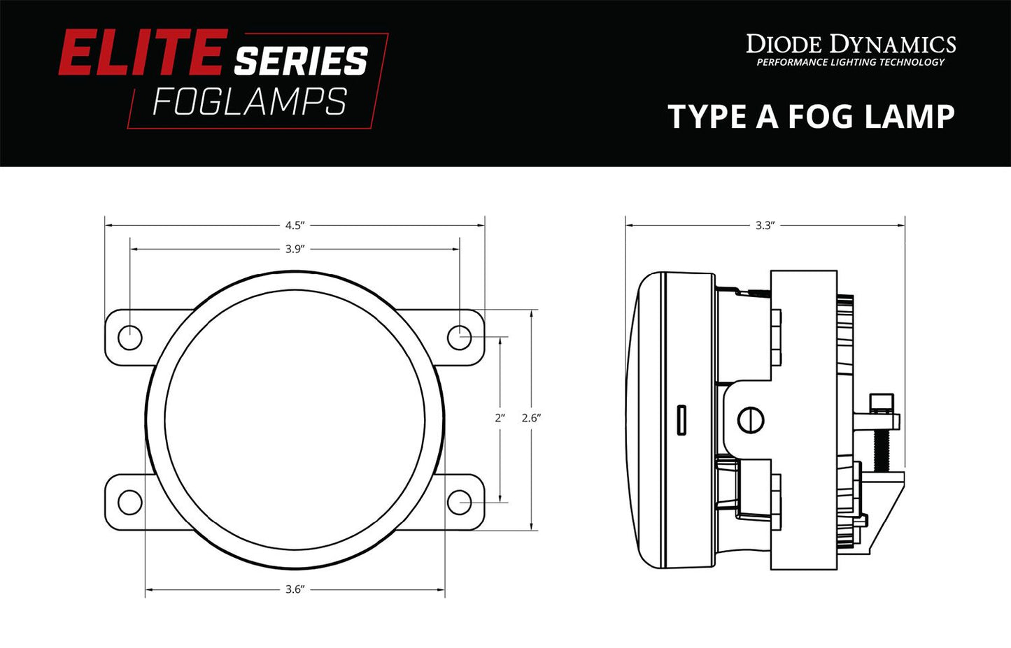 Elite Series Fog Lamps for 2016-2021 Honda Civic (pair)