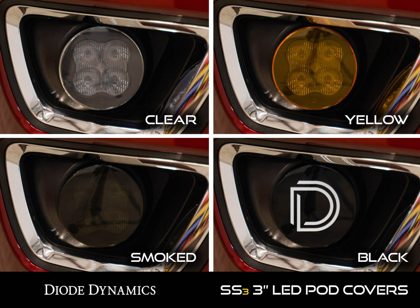 SS3 LED Pod Cover, Smoked (one)