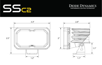 SSC2 White Pro Standard LED Pod (pair)